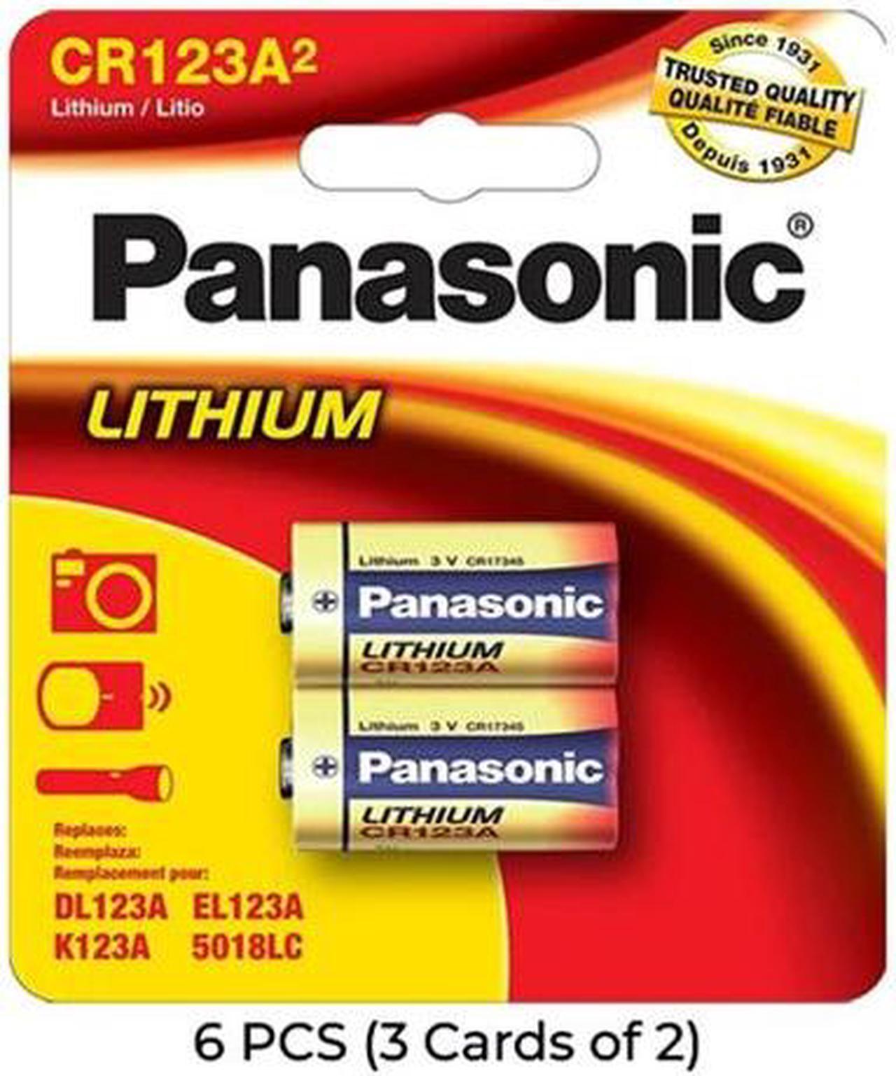 Main image of 6-Pack CR123 Panasonic CR123APA2B Photo Lithium Battery (3 Cards of 2)