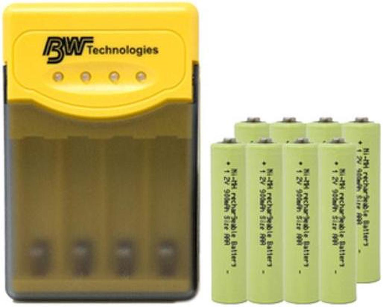 Quest Q2 Smart Charger + 8 AAA NiMH Batteries (900 mAh)