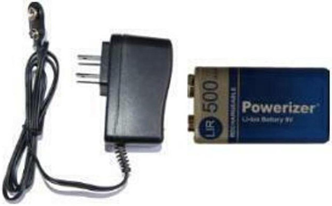 9 Volt Li-Ion / Li-Po Charger + 9 Volt Lithium Ion Battery (500 mAh)