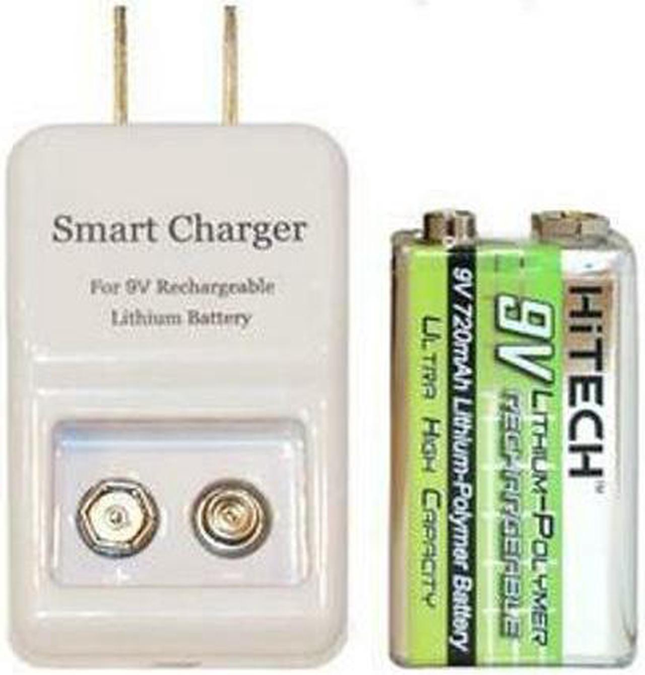 9 Volt Li-Ion / Li-Po Smart Charger + HiTech 9 Volt Lithium Polymer Battery (720 mAh)