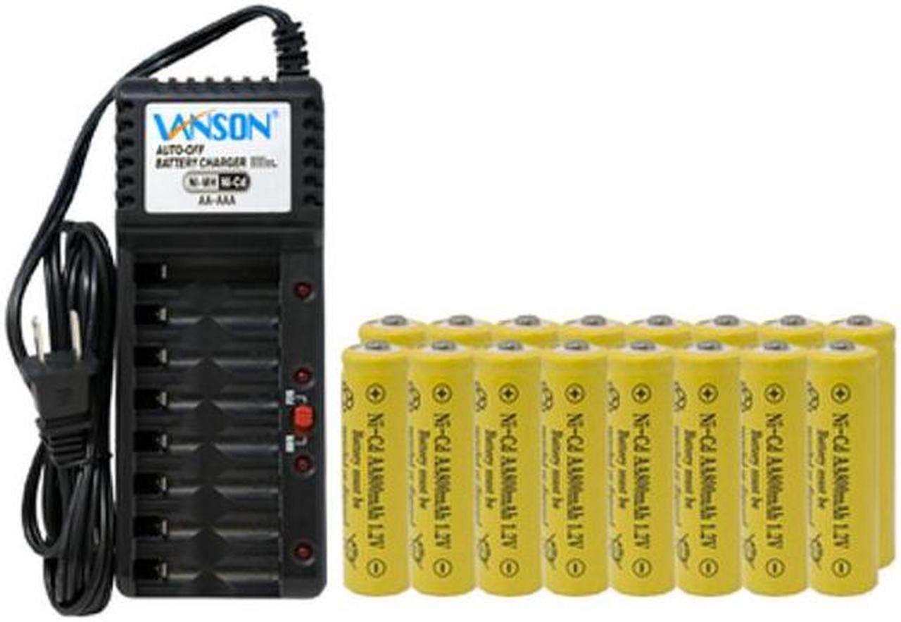 V-868 8 Bay AA & AAA Charger + 16 AA NiCd Batteries (800 mAh)