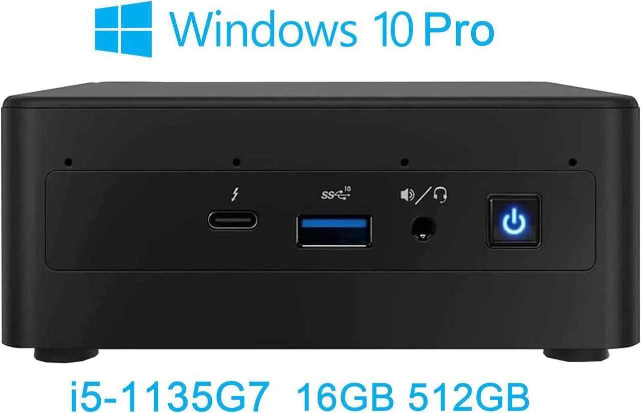 Main image of 2022 Intel NUC 11 Performance Kit NUC11PAHi5 (4-Core i5-1135G7, 16GB RAM, 512GB SSD, Iris Xe Graphics) Mini Business Gaming PC Desktop, 2 x Thunderbolt 3, Wi-Fi, IST Computers Cable, Windows 10 Pro