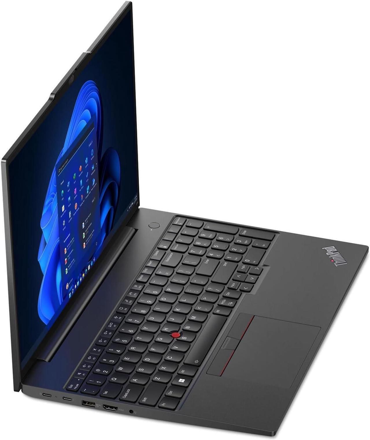 Alt view image 3 of 7 - Lenovo ThinkPad E16 Business Laptop (16" FHD+ Touchscreen, AMD Ryzen 5 7530U, 40GB RAM, 1TB SSD, (8-Core Beat i7-1165G7)) Fingerprint, Backlit, FHD Webcam, WiFi 6, Ethernet, Win 11 Pro, Black
