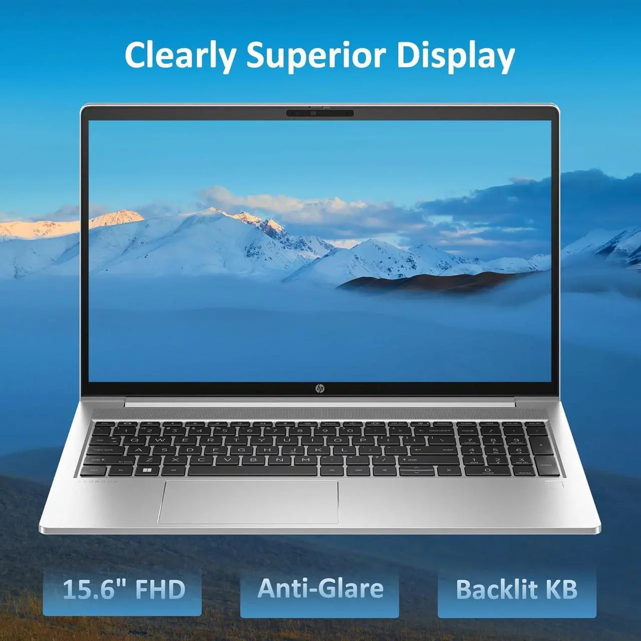 Alt view image 6 of 7 - HP ProBook 450 G10 Business Laptop (15.6" FHD IPS Anti-Glare, Intel 10-Core i7-1355U, 64GB RAM, 2TB SSD) Backlit Keyboard, Webcam, Ethernet, Wi-Fi 6E, Wolf Pro Security, Win 11 Pro, Silver