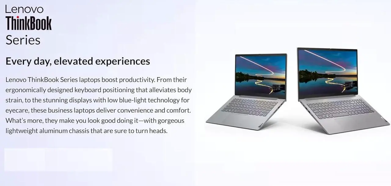 Alt view image 2 of 7 - Lenovo ThinkBook 15 Gen 4 Business Laptop (15.6" FHD Anti-Glare, Intel 10-Core i7-1255U, 40GB RAM, 1TB SSD), FHD Webcam, Narrow Bezel, Fingerprint Reader, Wi-Fi 6, Ethernet, Win 11 Pro, Grey