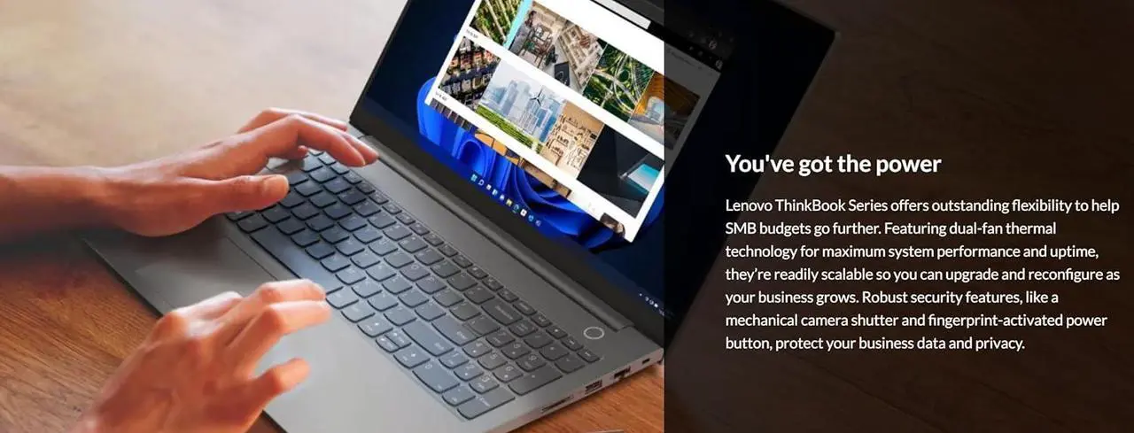 Alt view image 5 of 7 - Lenovo ThinkBook 15 Gen 4 Business Laptop (15.6" FHD Anti-Glare, Intel 10-Core i7-1255U, 40GB RAM, 1TB SSD), FHD Webcam, Narrow Bezel, Fingerprint Reader, Wi-Fi 6, Ethernet, Win 11 Pro, Grey