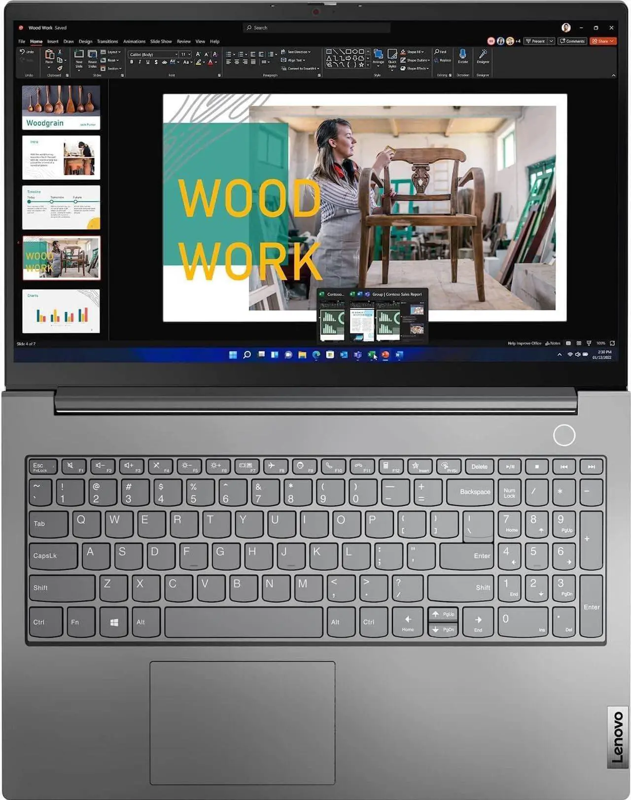 Alt view image 4 of 7 - Lenovo ThinkBook 15 Gen 4 Business Laptop (15.6" FHD Anti-Glare, Intel 10-Core i7-1255U, 40GB RAM, 1TB SSD), FHD Webcam, Narrow Bezel, Fingerprint Reader, Wi-Fi 6, Ethernet, Win 11 Pro, Grey