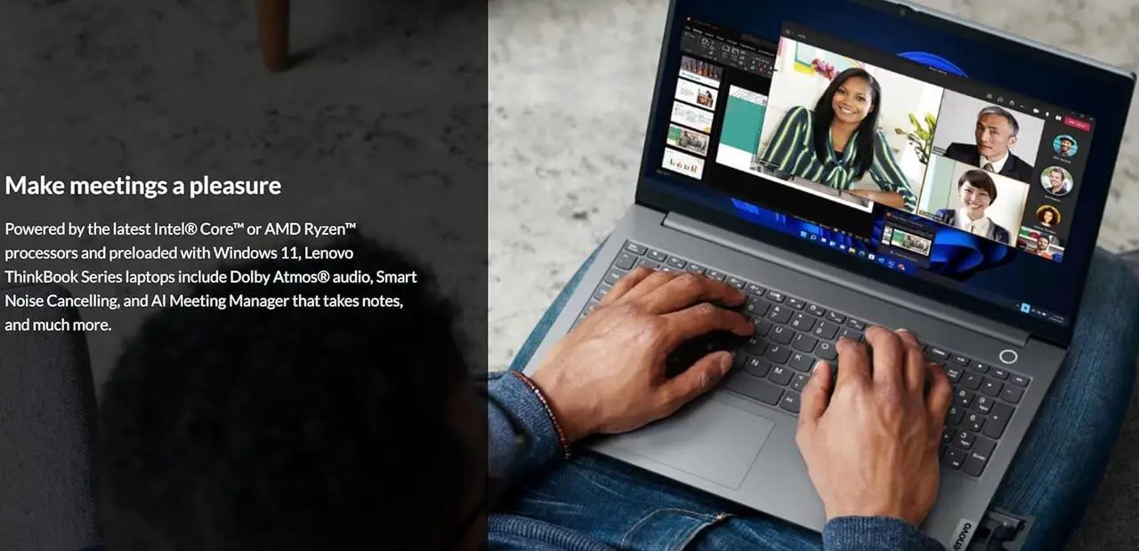 Alt view image 7 of 7 - Lenovo ThinkBook 15 Gen 4 Business Laptop (15.6" FHD Anti-Glare, Intel 10-Core i7-1255U, 40GB RAM, 1TB SSD), FHD Webcam, Narrow Bezel, Fingerprint Reader, Wi-Fi 6, Ethernet, Win 11 Pro, Grey