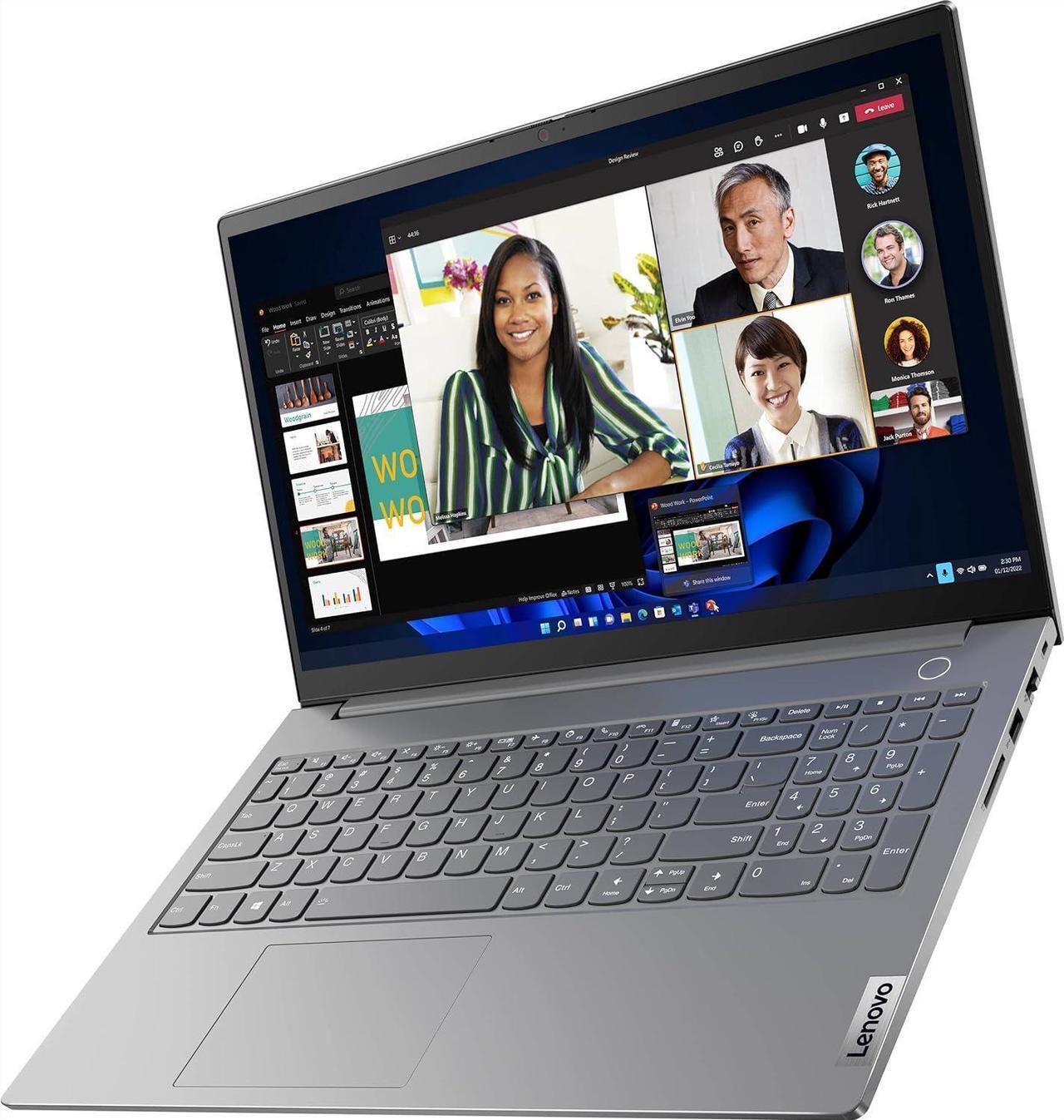 Alt view image 7 of 7 - Lenovo ThinkBook 15 Gen 4 Business Laptop (15.6" IPS FHD Touchscreen, Intel 10-Core i7-1255U, 16GB RAM, 512GB SSD), FHD Webcam, Narrow Bezel, Backlit, Fingerprint, Thunderbolt 4, Win 11 Pro, Grey