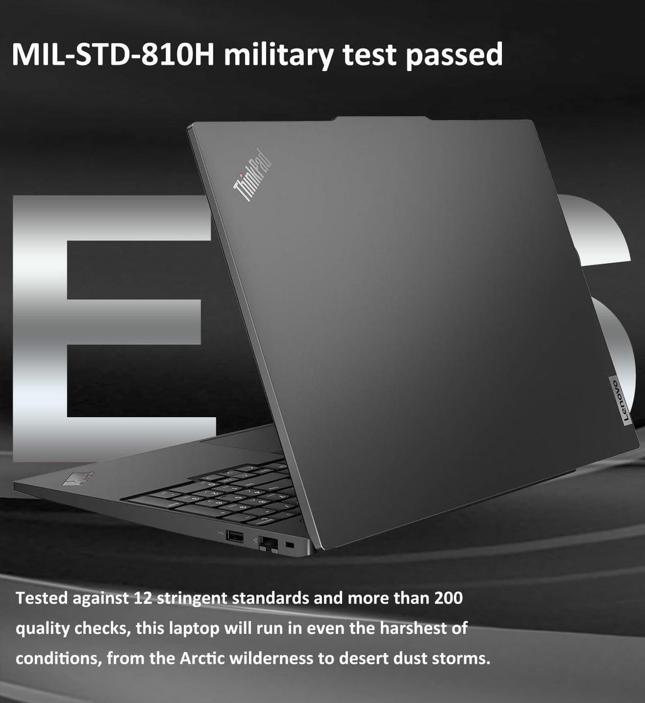Alt view image 5 of 7 - Lenovo ThinkPad E16 Gen 2 Business Laptop (16" FHD+ Anti-Glare, Intel Core Ultra 5 125U (Beat i7-1355U), 32GB DDR5 RAM, 1TB SSD) AI PC, Fingerprint, Backlit, Webcam, Ethernet, Win 11 Pro w/AI Copilot