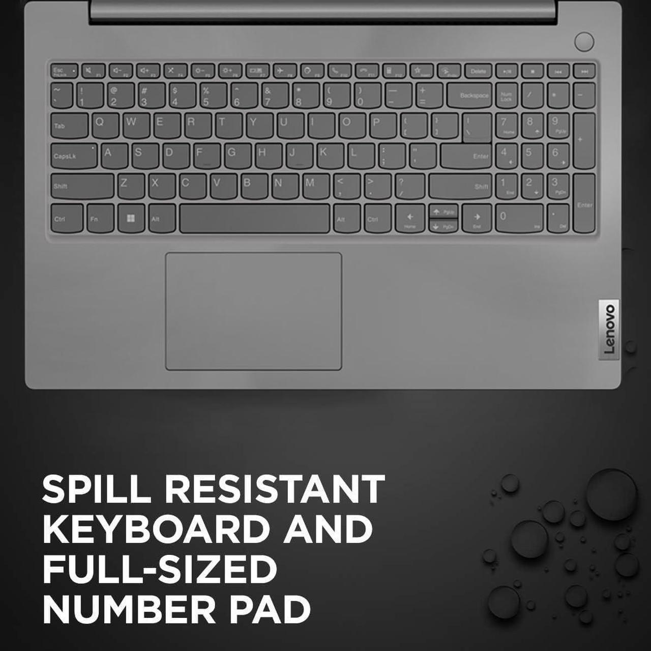 Alt view image 6 of 7 - Lenovo V15 Gen 4 Business Laptop (15.6" FHD, AMD Ryzen 7 7730U (Beat Ryzen 5 5500U), 40GB RAM, 1TB SSD), Numeric Keypad, Webcam w/Shutter, RJ-45, Win 11 Pro w/AI Copilot, Grey