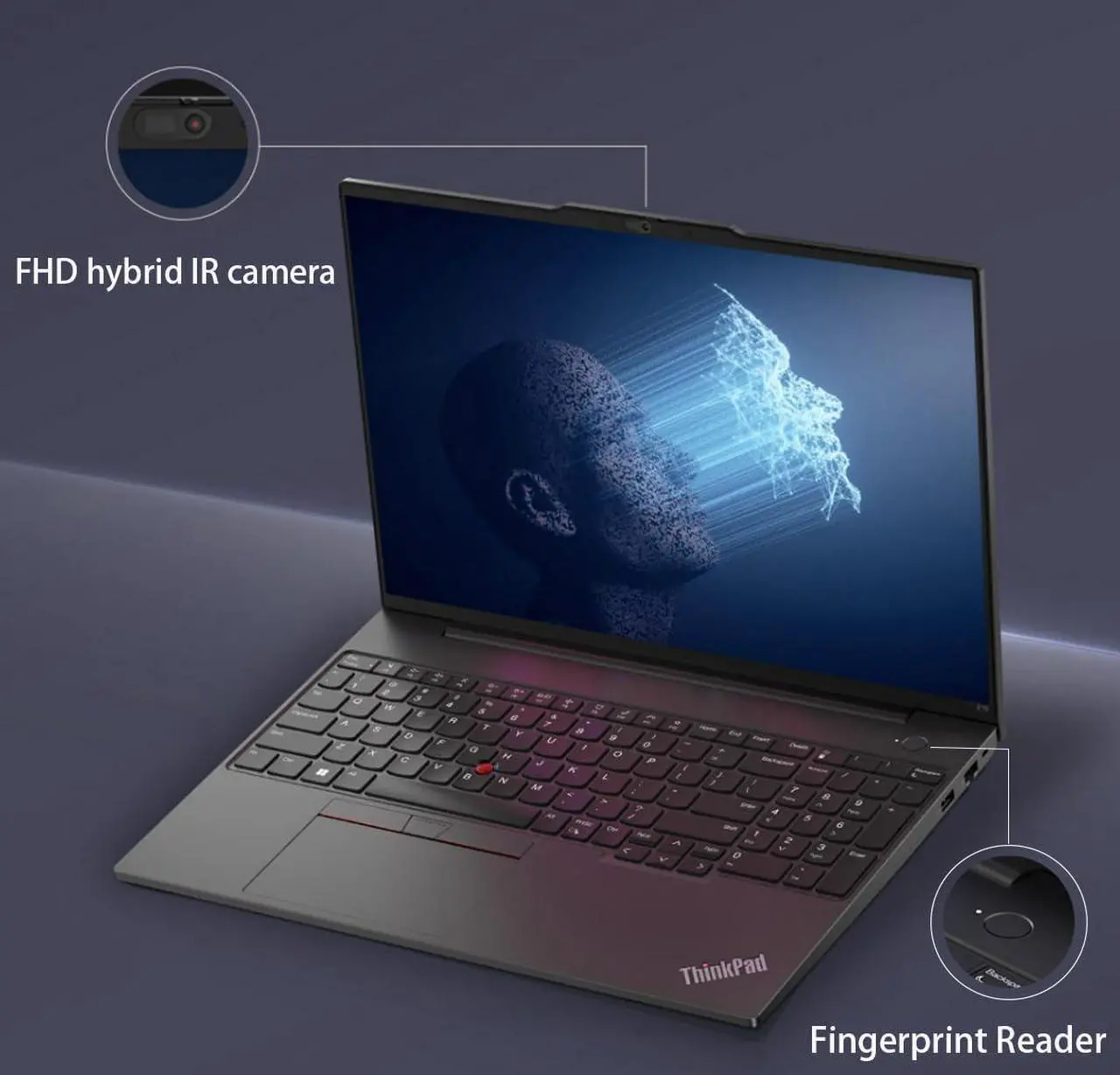 Alt view image 5 of 7 - Lenovo ThinkPad E16 Business Laptop (16" FHD+ Touchscreen, Intel 13th Gen 10-Core i7-1355U, 40GB RAM, 1TB SSD) Backlit, Fingerprint, FHD Webcam, Ethernet, Thunderbolt 4, Win 11 Pro w/ Copilot