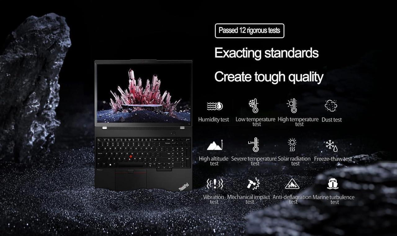 Alt view image 5 of 7 - Lenovo ThinkPad T16 Gen 3 Business Laptop (16" FHD+, Intel Core Ultra 7 155U, 32GB DDR5 RAM, 1TB SSD), 5MP Webcam, Backlit, Fingerprint, Ethernet, Wi-Fi 6E, Win 11 Pro, 2025 AI PC