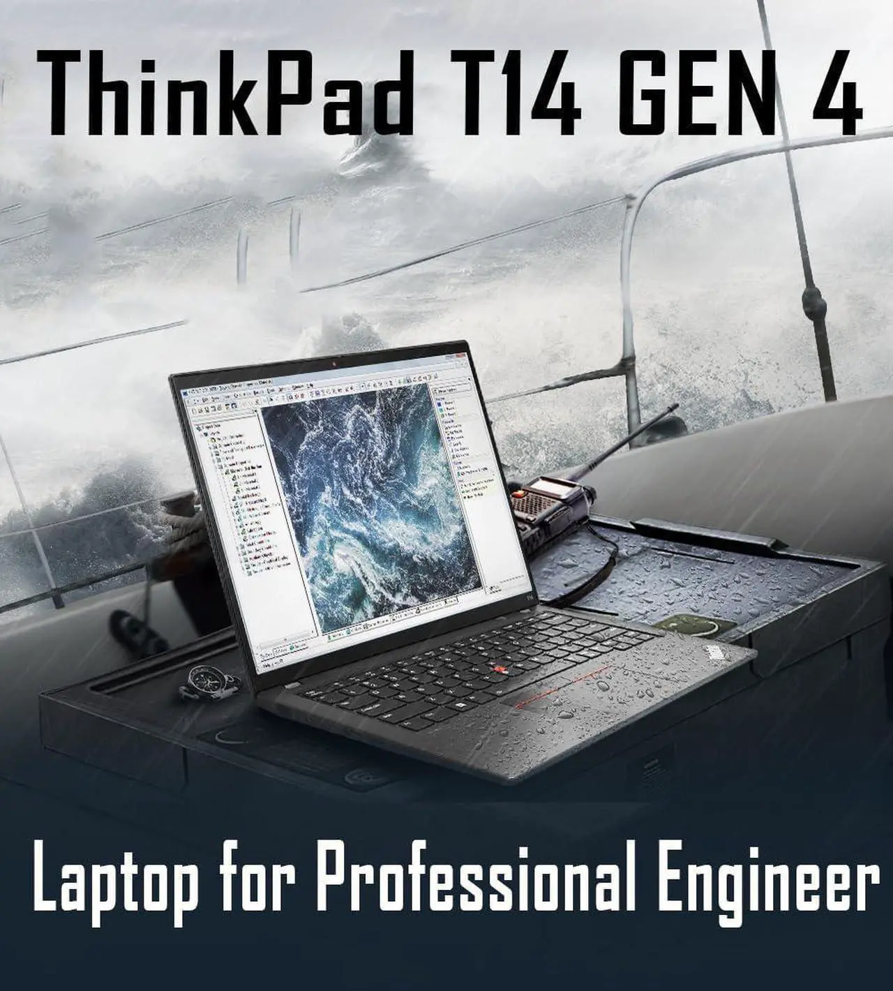Alt view image 2 of 7 - Lenovo ThinkPad T14 Gen 4 Business Laptop (14" FHD+, Intel 10-Core i5-1335U, 16GB RAM, 512GB SSD), Backlit KB, 2 x Thunderbolt 4, Wi-Fi 6E, Webcam, Fingerprint, Win 11 Pro w / Copilot, Black