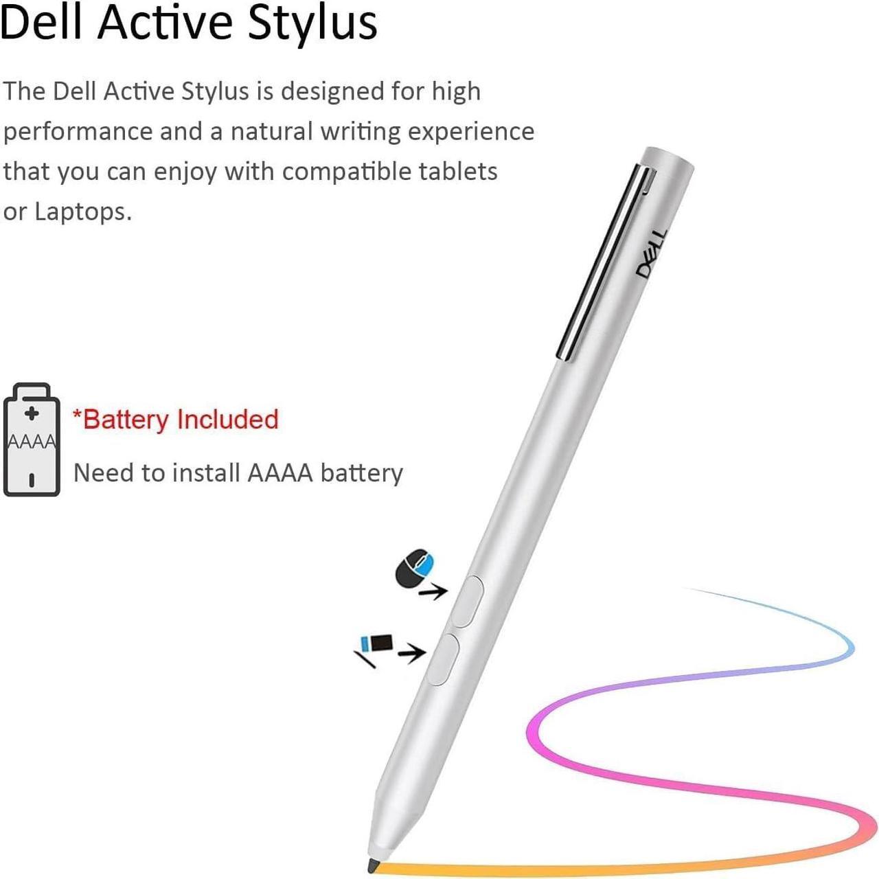 Alt view image 3 of 4 - Dell Active Pen PN338M, MPP 2.0 Stylus for Inspiron 13 14 15 7000 5000 Series 2 in 1 laptop (Touch Screen Models Only Must Support Active Pen), AAAA battery required, Silver