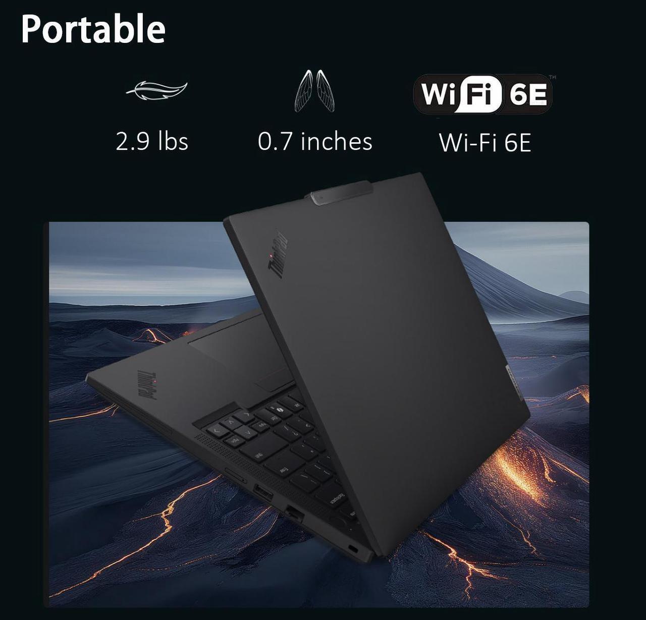 Alt view image 3 of 7 - Lenovo ThinkPad T14 Gen 5 Business Laptop (14" FHD+, Intel Ultra 7 155U (>i7-13700H), 32GB DDR5 RAM, 1TB SSD), Fingerprint, Backlit, 5MP Webcam, Ethernet, Wi-Fi 6E, Win 11 Pro, 2025 AI PC, Black