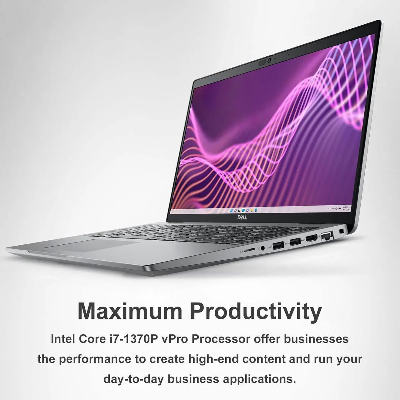 Alt view image 2 of 7 - Dell Latitude 5540 Business Laptop (15.6" FHD Anti-Glare, Intel 14-Core i7-1370P vPro, 32GB DDR5 RAM, 1TB SSD) Backlit, Fingerprint, 1080p RGB Webcam, 2x Thunderbolt 4, Win 11 Pro w/Copilot, Gray