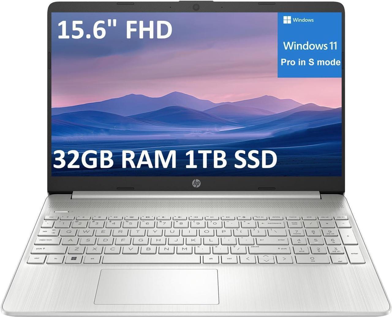 Main image of HP 15 Laptop for Business and Students (15.6" FHD, Intel 6-Core i3-1215U, 32GB RAM, 1TB SSD), Narrow-Bezel, Fingerprint Reader, 10-Hr Long Battery Life, Webcam, Numpad, HDMI, Win 11 Pro in S Mode