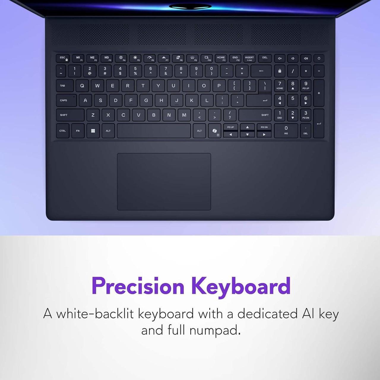 Alt view image 4 of 7 - 2025 Alienware 16 Aurora Gaming Laptop (16" QHD+ 120Hz, Intel 10-Core 7 240H,32GB DDR5 RAM, 1TB SSD, NVIDIA GeForce RTX 4050 6GB), White Backlit Keyboard, Wi-Fi 7, Ethernet, Webcam, Win 11 Home