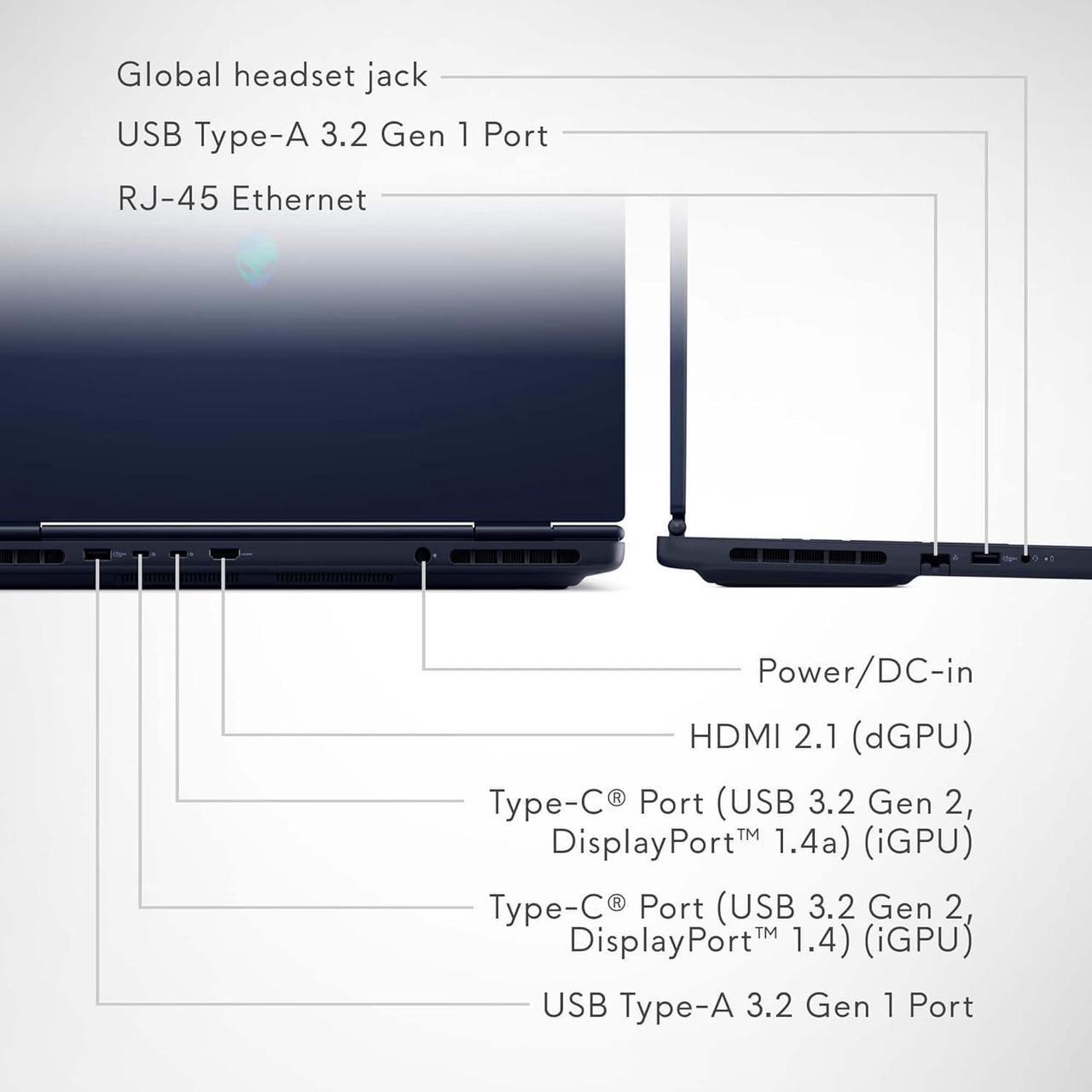 Alt view image 6 of 7 - 2025 Alienware 16 Aurora Gaming Laptop (16" QHD+ 120Hz, Intel 10-Core 7 240H,32GB DDR5 RAM, 1TB SSD, NVIDIA GeForce RTX 4050 6GB), White Backlit Keyboard, Wi-Fi 7, Ethernet, Webcam, Win 11 Home