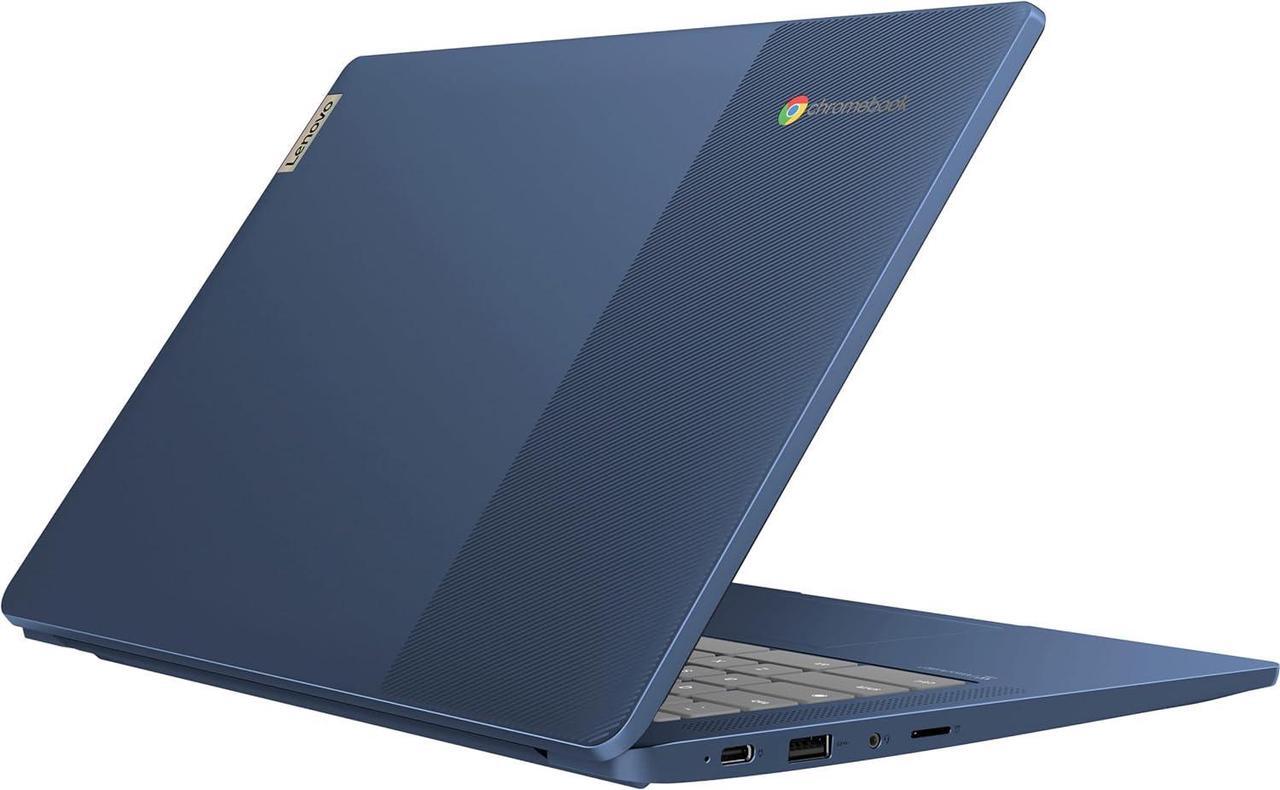 Alt view image 5 of 7 - Lenovo Chromebook 14 Touchscreen Laptop (14" FHD Touch Display, 8-Core MediaTek Kompanio 520, 4GB RAM, 128GB Storage (64GB eMMC+64GB SD)), Webcam, 13-Hrs Long-Battery Life, Chrome OS, Abyss Blue
