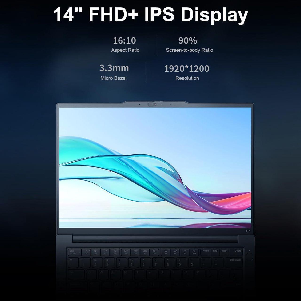 Alt view image 3 of 7 - Lenovo ThinkPad E14 Gen 5 Business Laptop (14" FHD+ Anti-Glare, Intel 10-Core i7-1355U, 16GB RAM, 512GB SSD) Backlit, Fingerprint, Fast Charge, 1080p RGB Webcam, Wi-Fi 6, Win 11 Pro w/Copilot