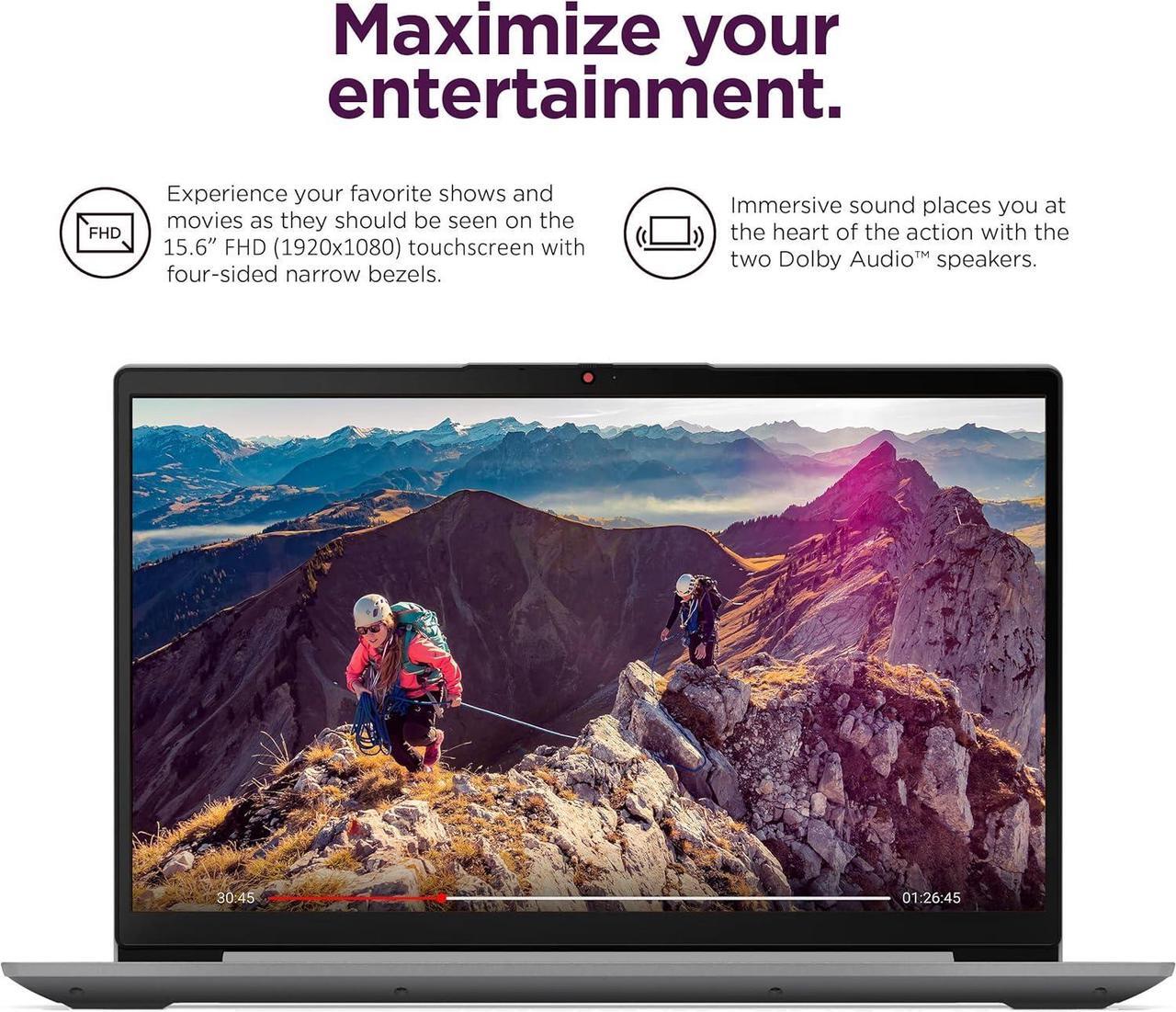 Alt view image 4 of 7 - Lenovo IdeaPad 3 15.6" FHD Touchscreen Laptop (16GB RAM, 256GB SSD, Intel Core i3) for Home & College Student, Narrow Bezel, Webcam, 12-Hour Long Battery Life, NumPad, IST SD Card, Win 11 Home in S