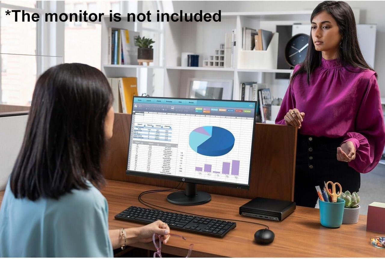 Alt view image 5 of 7 - HP Elite Mini 600 G9 Business Desktop (Intel 16-Core i7-13700T, 16GB DDR5 RAM, 512GB PCle SSD) Tiny Mini PC, Type-C, IST Keyboard, Mouse, DisplayPort, WiFi 6E, Ethernet, Bluetooth 5, Win 11 Pro, Black