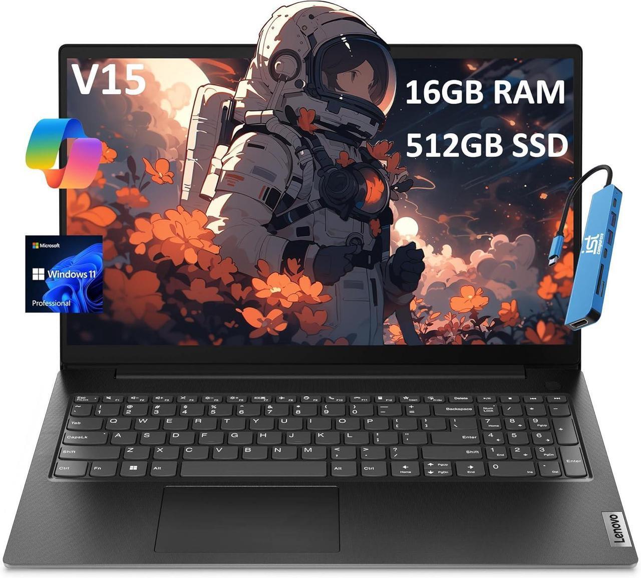 Main image of Lenovo V15 Gen 4 (15.6" FHD Anti-Glare, 13th Intel Core i5-13420H (Beat i7-1255U), 16GB RAM, 512GB SSD) for Business, Home, Military Grade, Ethernet, IST Hub, Win 11 Pro w/AI Copilot, Black