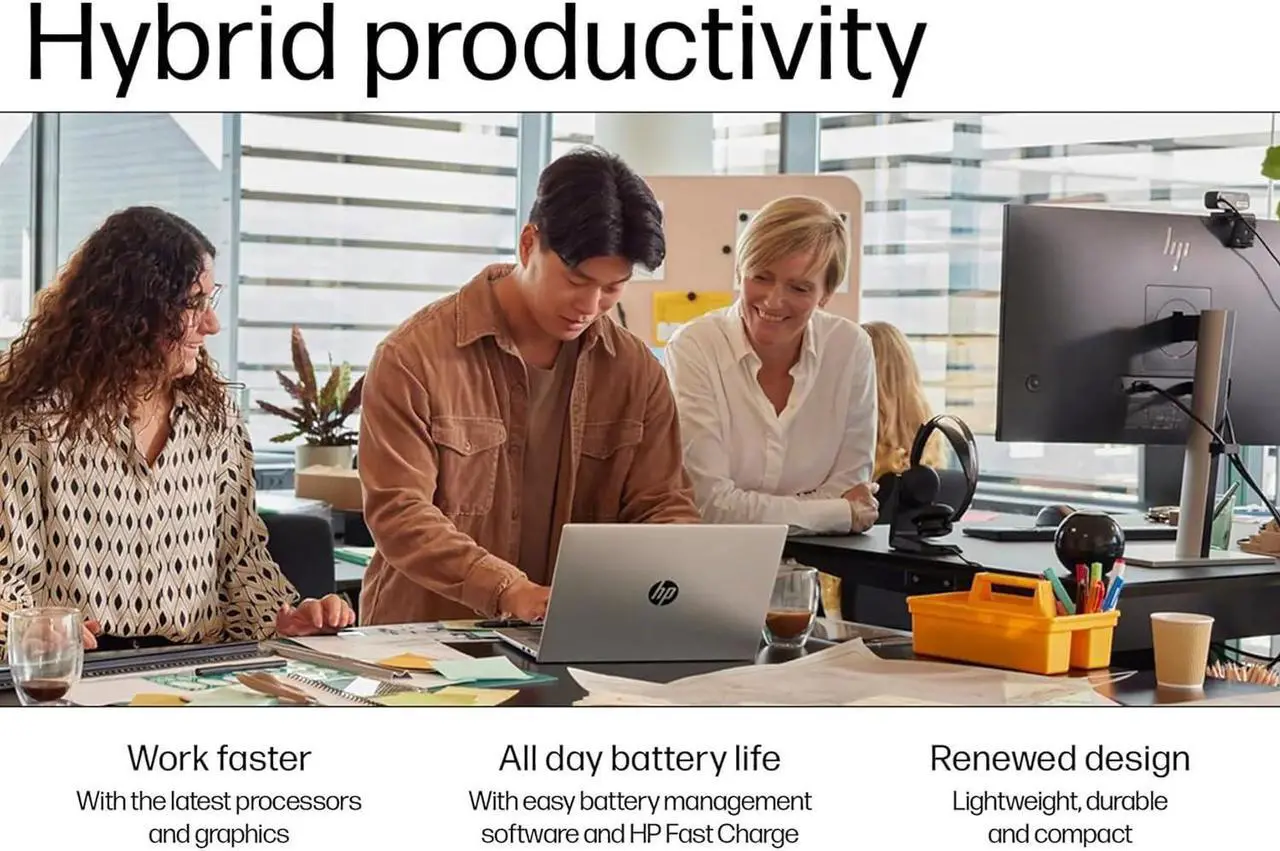 Alt view image 4 of 7 - HP 255 G10 Business Laptop (15.6" FHD IPS Anti-glare, AMD Ryzen 5 7530U (> i7-1165G7), 16GB RAM, 512GB SSD) for Home, Student, Webcam, Numeric Keypad, HDMI, Wi-Fi 6, Bluetooth, Win 11 Pro w/Copilot