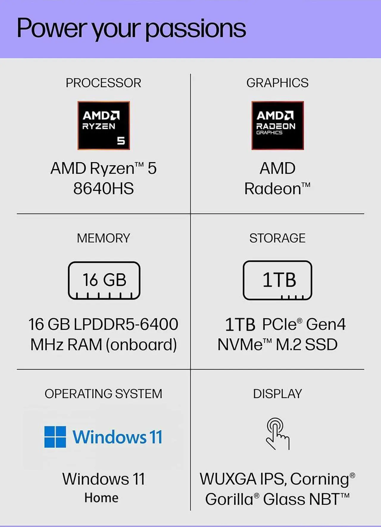 Alt view image 2 of 7 - HP Envy x360 2-in-1 Laptop (14" FHD+ Touchscreen, AMD Ryzen 5 8640HS (>i7-1255u), 16GB RAM, 1TB SSD), Creator, Photographer, Designer, 2025 AI PC, Backlit KB, Webcam w/ Shutter, Copilot, Win 11 Home