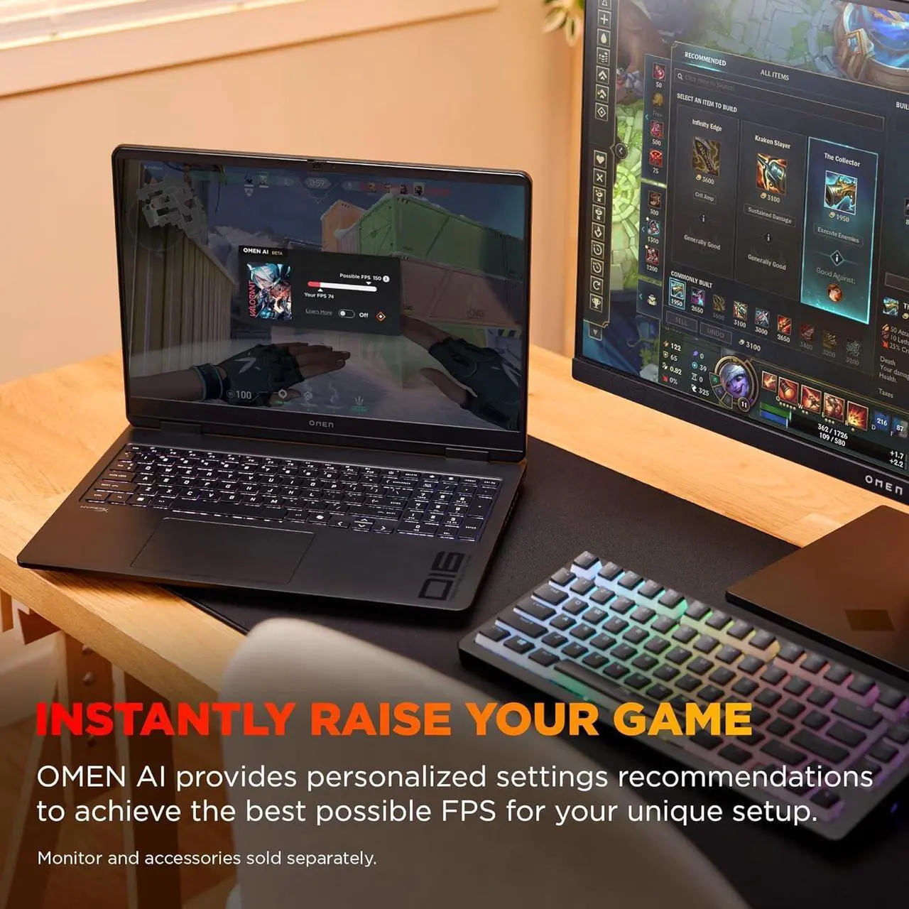 Alt view image 2 of 7 - HP OMEN MAX 16 AI Gaming Laptop (16" FHD+ 165Hz, NVIDIA GeForce RTX 5070 Ti 12GB GDDR7 (Beats RTX 4080), Intel Ultra 7-255HX, 32GB DDR5 RAM, 1TB SSD) Copilot+ PC, RGB Backlit, FHD Webcam, Win 11, 2025