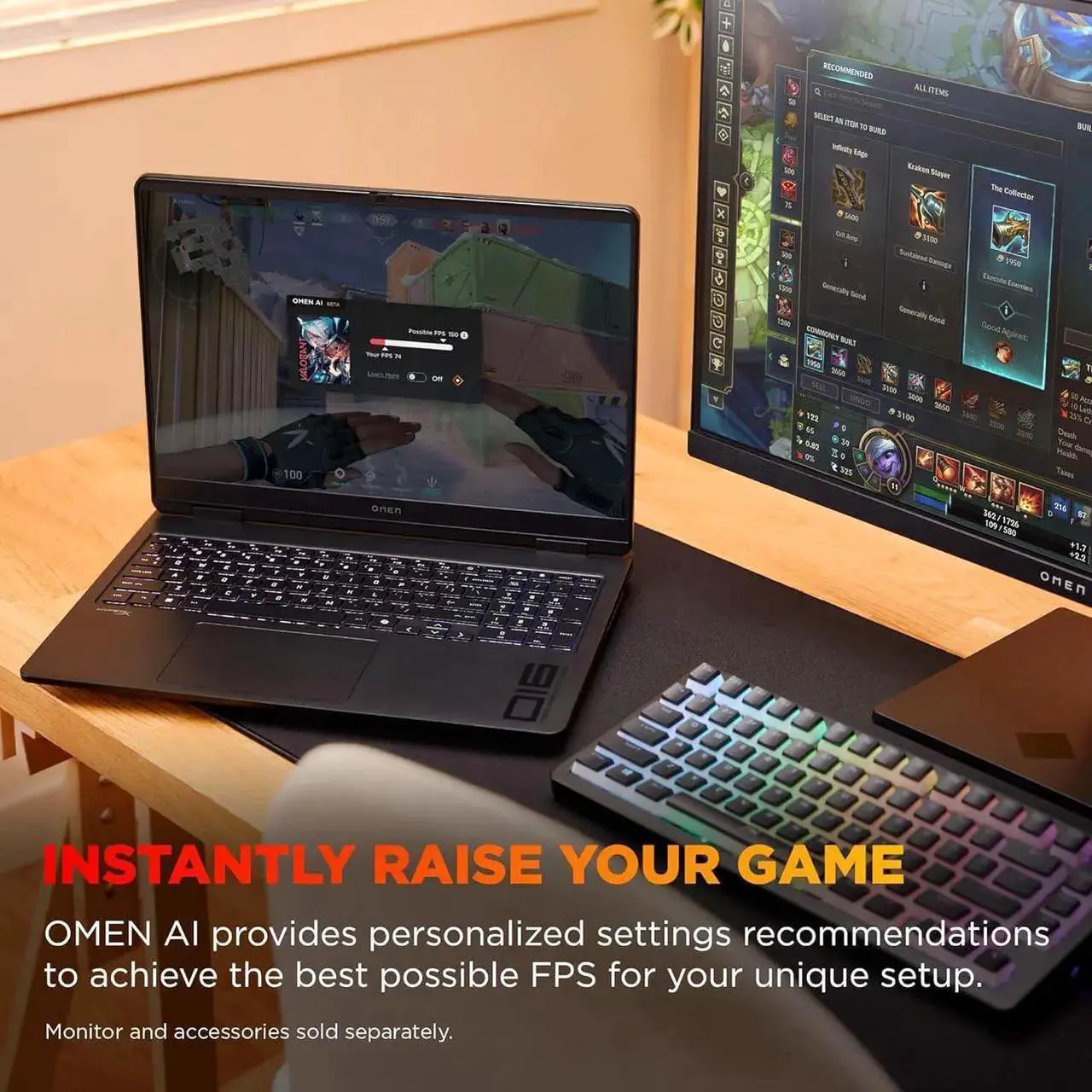 Alt view image 2 of 7 - 2025 HP OMEN 16 AI Gaming Laptop (16" QHD+ 240Hz 3ms, NVIDIA GeForce RTX 5070 8GB (Beats 4080), AMD Ryzen AI 9 365, 32GB DDR5 RAM, 1TB SSD) Copilot+ PC, AI Ready, RGB Backlit, FHD Webcam, Win 11 Home