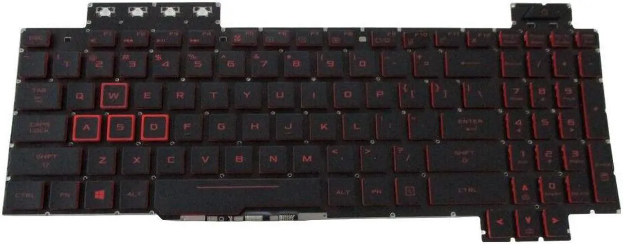Main image of replacement keyboard for Asus TUF Gaming FX505 Backlit  with Red Keys