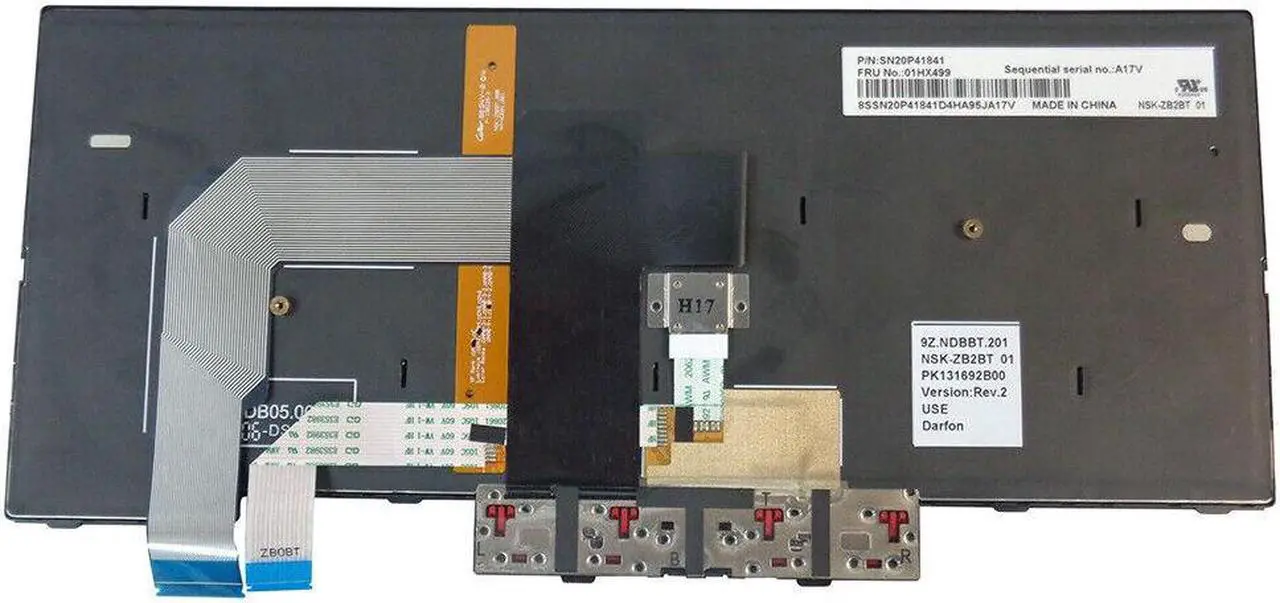 Alt view image 2 of 4 - replacement keyboard for Lenovo Thinkpad 01HX459 01HX499 01HX419 Replacement Backlit