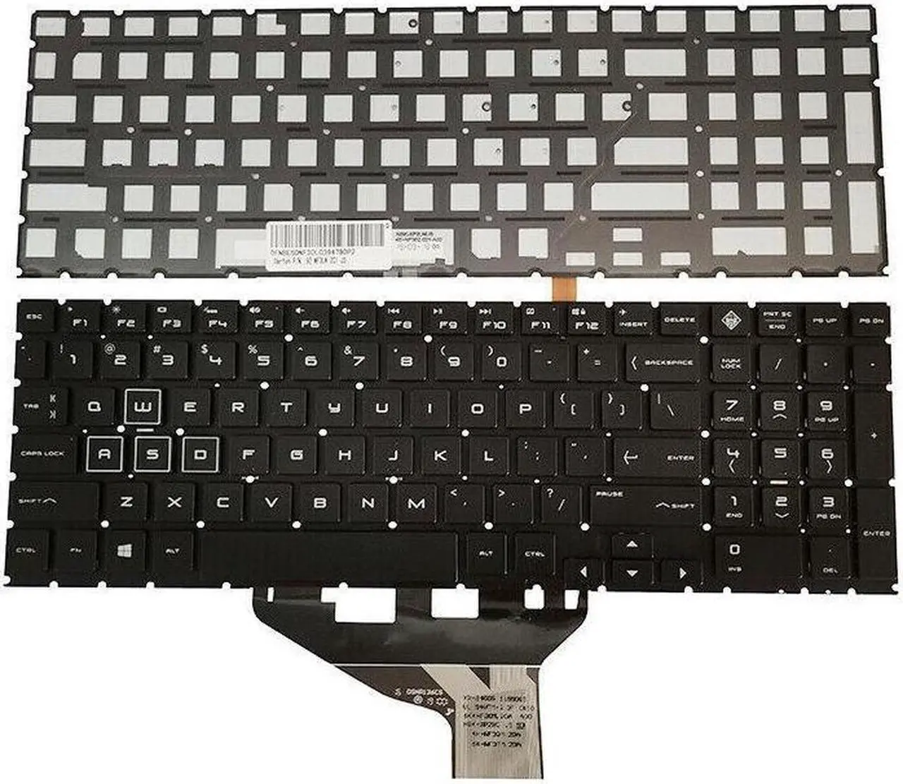 Main image of replacement keyboard for HP OMEN 15-dh1050nr 15-dh1053nr 15-dh1054nr US  RGB Backlit