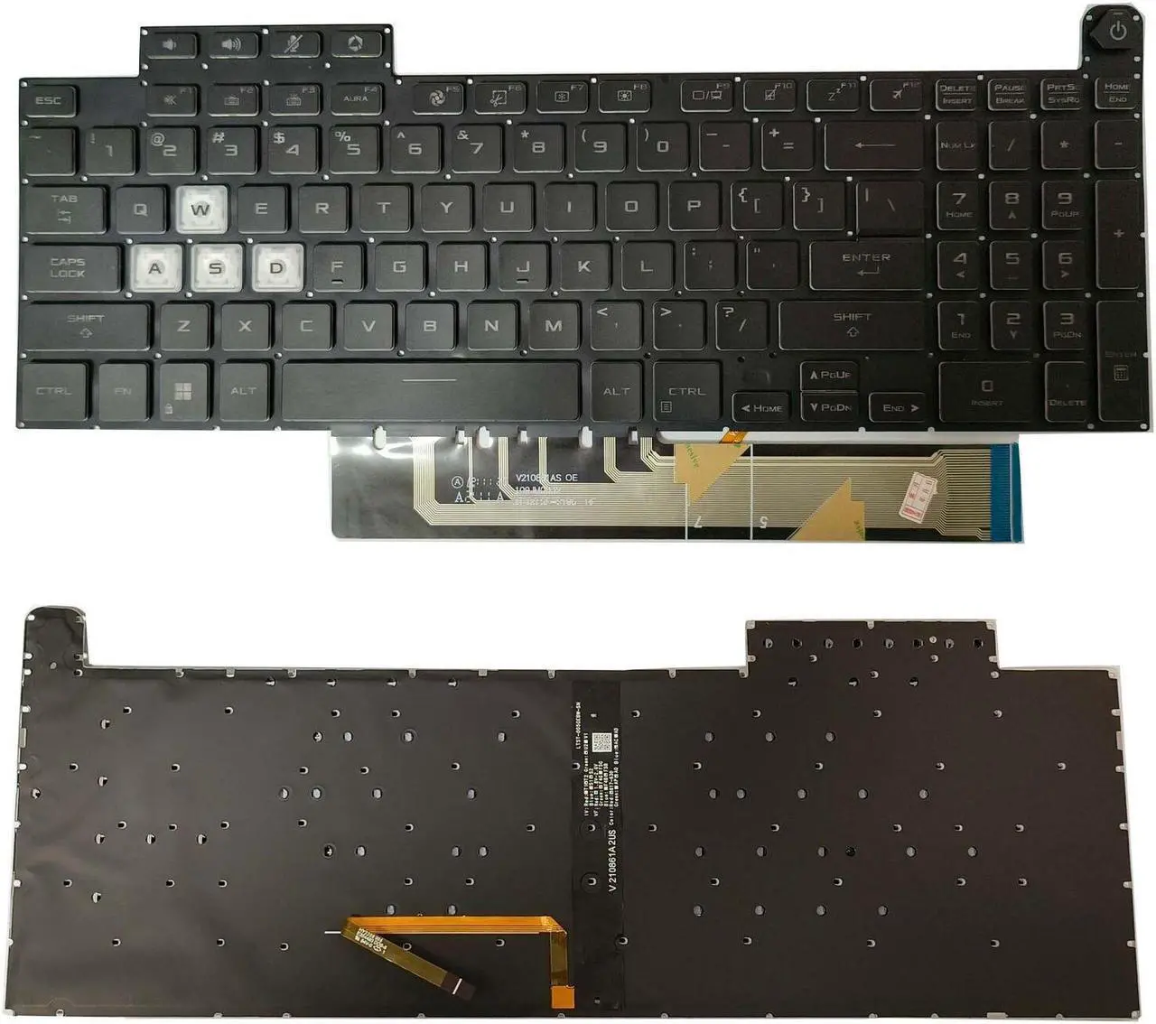 Main image of replacement keyboard for  Asus TUF Gaming A15 F15 FA507 FA507R FX507 FX507R FX507ZM FX507Z US