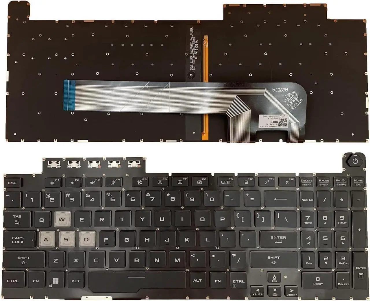 Main image of US Keyboard Backlit For ASUS TUF Gaming FX506HC FX506HE FX506LH Backlit