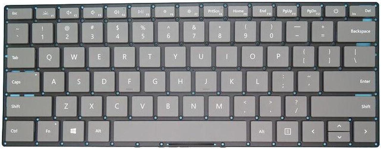 Main image of Gray color US Keyboard For Microsoft surface Laptop 4 13.5 1950 1951 1958 1959