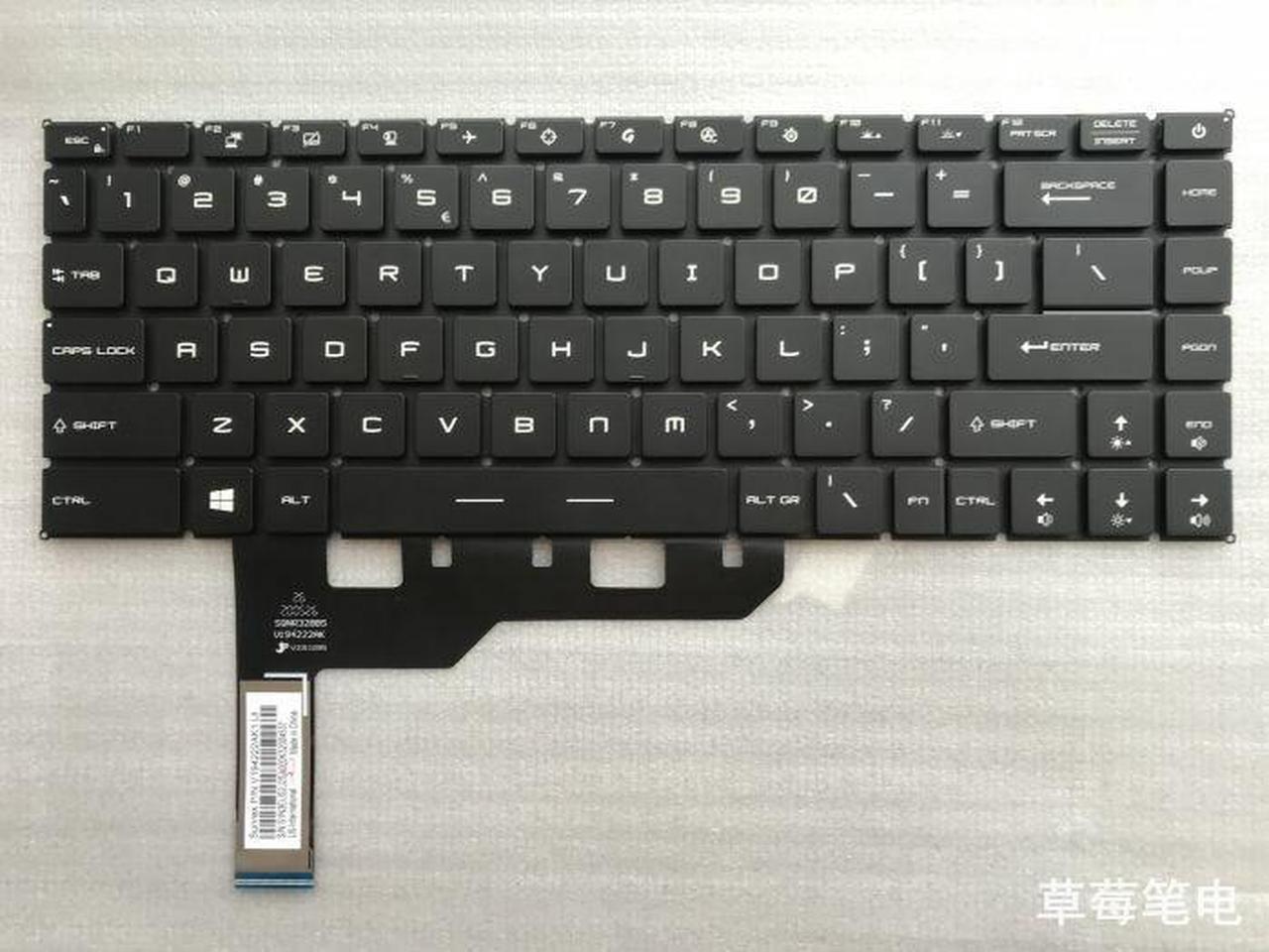 Alt view image 2 of 4 - replacement keyboard for  MSI NSK-FFNBN 9Z.NJ2BN.N1D S1N2EUS2V1D1000M13000125 RGB Backlit US