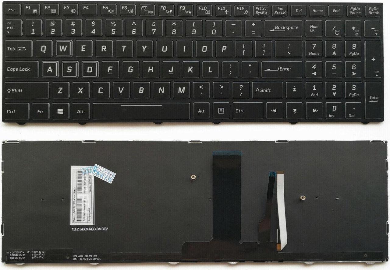 Main image of replacement keyboard for  Clevo US  Backlit CVM15F23USJ430H CVM15F23USJ430B CVM15F23USJ430D
