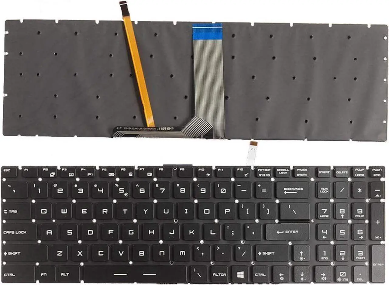 Main image of US English Keyboard for MSI MS-16P5 MS-16P6 MS-1675 MS-16K2 MS-16K4 Backlit
