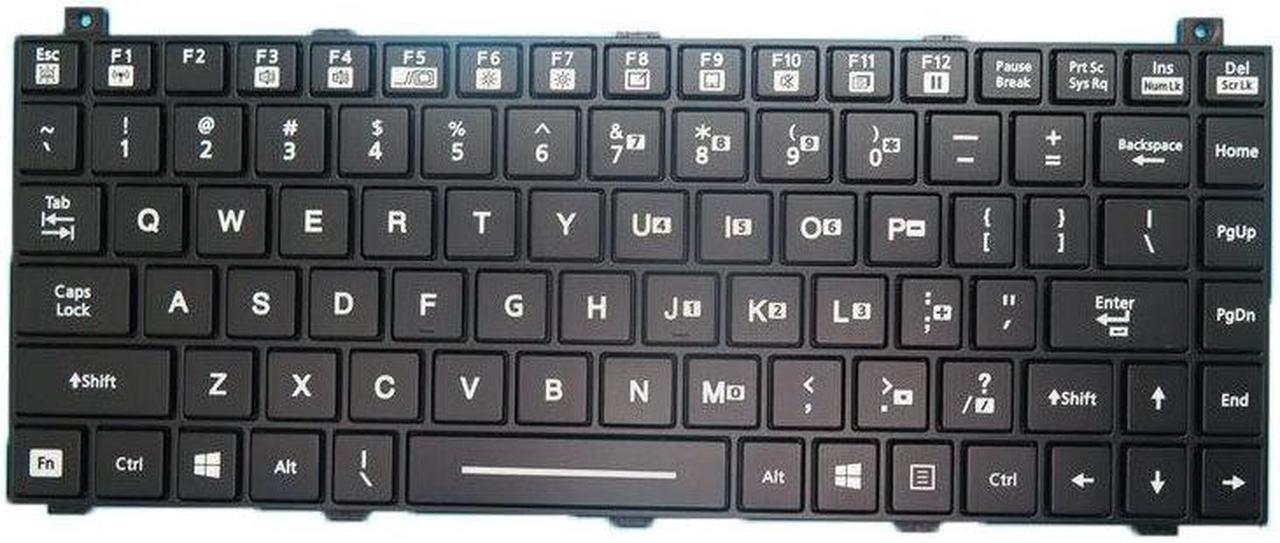 Alt view image 2 of 5 - Backlit Keyboard For Getac V110 United States US V110 G1 V110 G2 V110 G3 V110 G4
