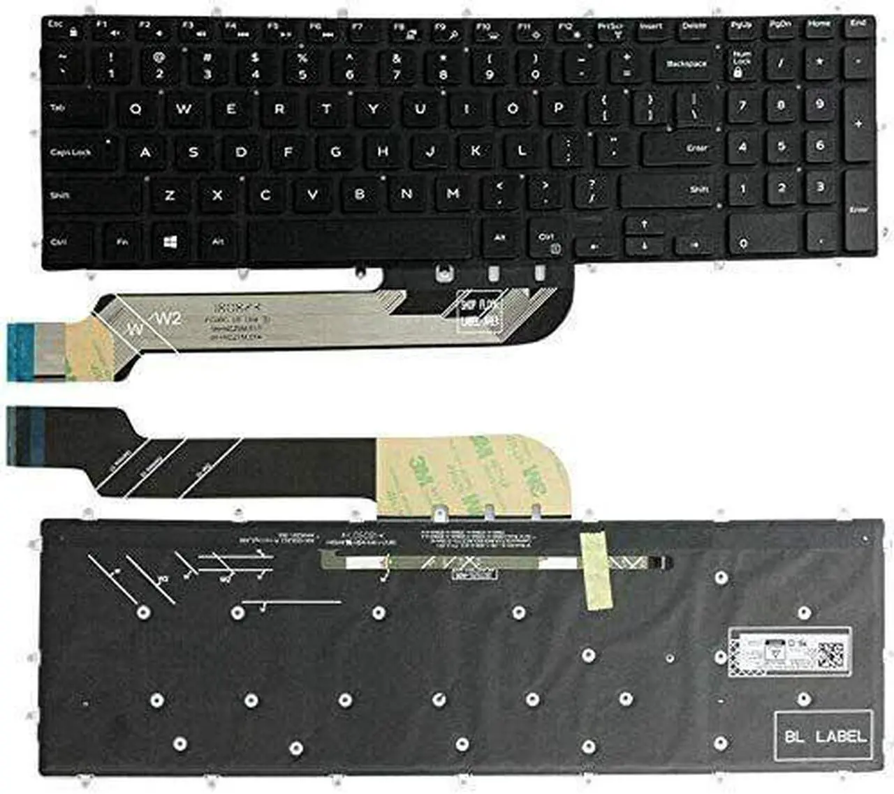 Main image of US Backlit Keyboard for Dell Inspiron 17 7773 7778 7779 7786 2-in-1
