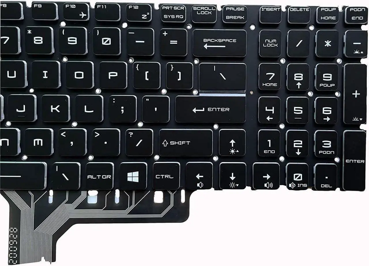 Alt view image 2 of 5 - replacement keyboard for MSI GT72 GT73VR 6RE 6RF GT72VR 6RD 6RE US  Backlit