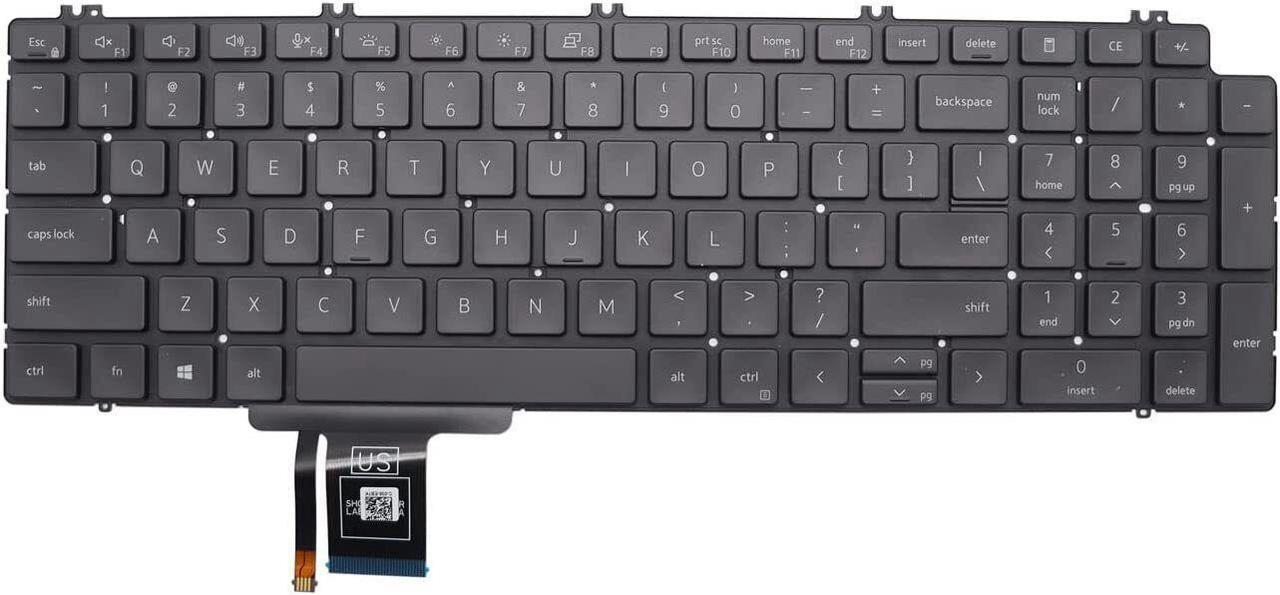 Main image of US Backlit Keyboard for Dell PN: 0713713PK132V72B00 DLM19L53USJ698 DLM19L5