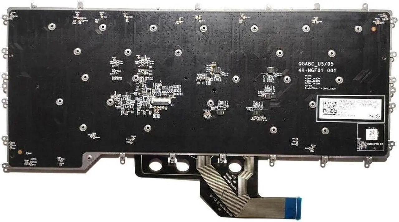 Alt view image 2 of 4 - replacement keyboard for DEll Alienware M15 R2  US 0080CF black