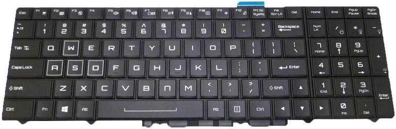 Alt view image 2 of 4 - Backlit English US Laptop Keyboard For Sager NP9870 NP9872 NP9873 NP9876 NP9877