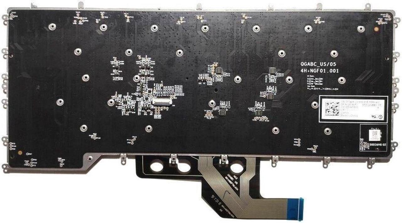 Alt view image 2 of 4 - replacement keyboard for DEll Alienware M15 R2  US 0080CF white