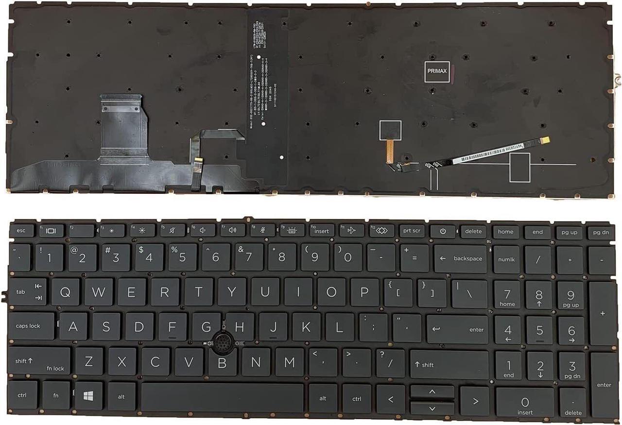 Main image of replacement keyboard for HP Elitebook 850 G7 850 G8 855 G7 855 G8 US with Backlit  L89916-001